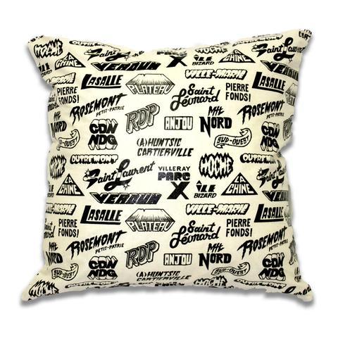 Mtl Boroughs Pillow Case (Montreal 375) - Station 16 Gallery 